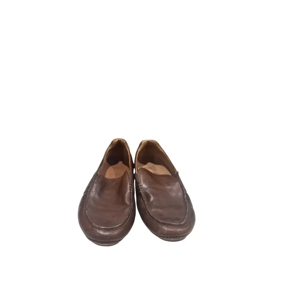 TSUBO Men’s Brown Leather Slip-On Loafers Moc Toe Comfort Shoes Size 11